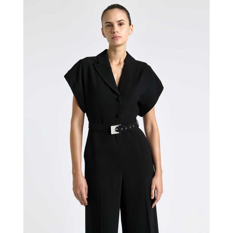 Cue Viscose Twill Wide Leg Jumpsuit image number 7